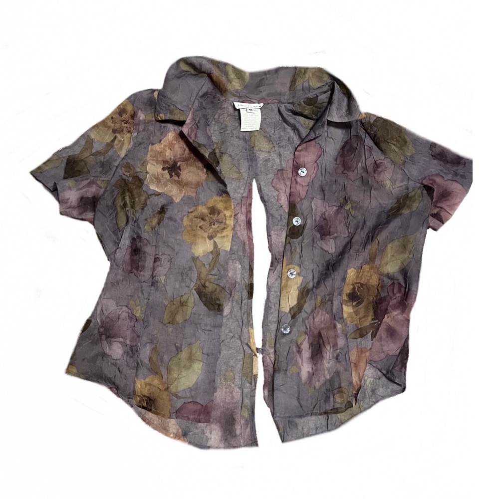 sheer floral crop top